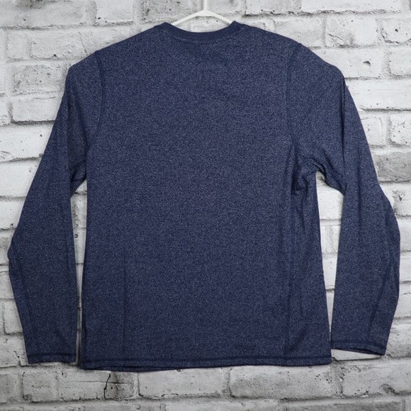 Buffalo David Bitton Men’s Casual Heathered Blue Henley XL Long Sleeve Shirt - Picture 5 of 8
